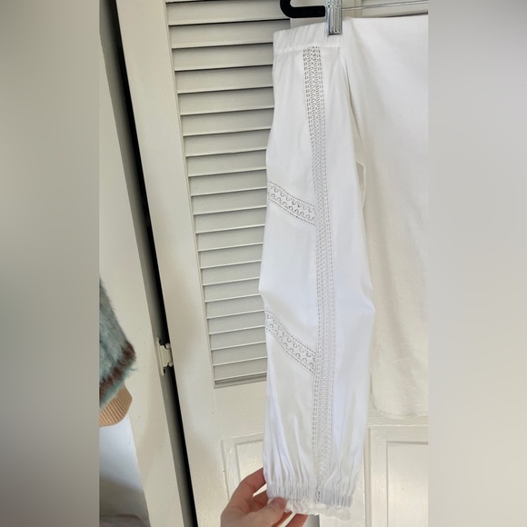 NWT White House Black Market Off the Shoulder Lace Sleeve Poplin Blouse Sz S - Picture 5 of 9